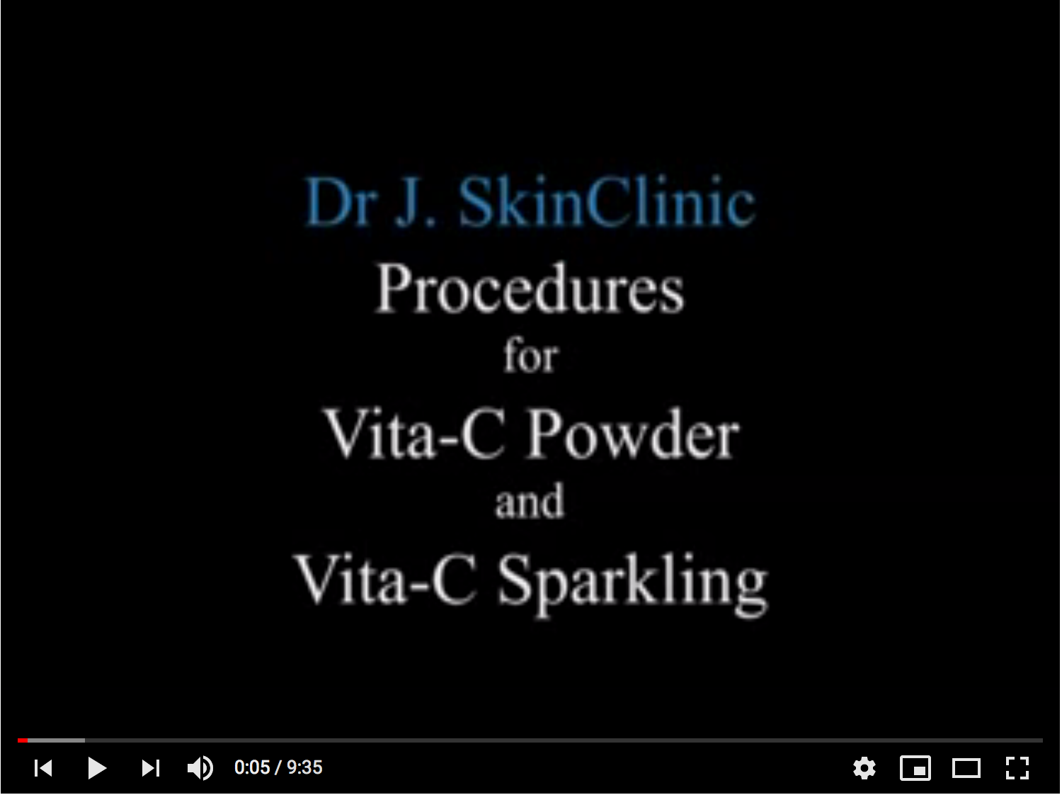 DrJSkinClinic Procedural Video Vita-C Powder Kit & Vita-C Sparkling Kit